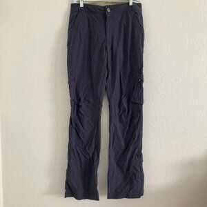 REI Women's Hiking Pants Navy Blue Nylon Outdoors Climbing Workout 8 TALL